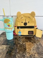 Mini Mochila Disney 10,5" Winnie the POOH com Bolsa de Moedas, além de copo de viagem de 40 oz comprar usado  Enviando para Brazil