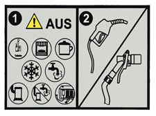 Aufkleber gasgeräte ausschalt gebraucht kaufen  Langenpreising