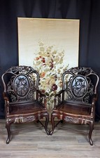 Paire fauteuils chinois d'occasion  Uzès
