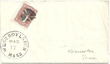 Ótimo carimbo postal de massa West Boylston capa da década de 1880 comprar usado  Enviando para Brazil