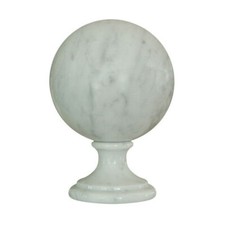 Escultura Bola Mármol Blanco Con Poggiasfera Marble Sphere Arte Escultura Ø 20cm, usado comprar usado  Enviando para Brazil