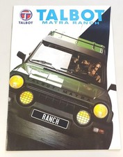Brochure talbot matra usato Brochure talbot matra usato  Legnano