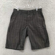 Bermuda Hurley Masculina 30 Cinza Xadrez Cintura Média Bolso Lateral Zíper Frontal Plano comprar usado  Enviando para Brazil