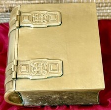 Caixa antiga Art Deco em forma de livro de latão e mármore joias/cigarro/lembrança década de 1920 comprar usado  Enviando para Brazil