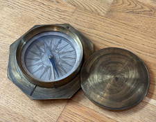 Antique brass compass for sale  BROMYARD