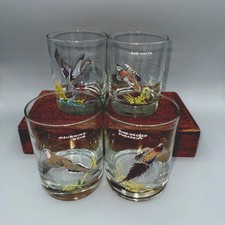 Juego de 4 vasos de bebida vintage Ned Smith Wild Duck segunda mano  Embacar hacia Mexico