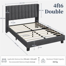 Double upholstered bed for sale  IPSWICH
