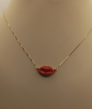Collana argento labbra usato  Pomigliano d'Arco