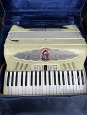 Acordeão vintage feito na Itália marfim Crucianelli vídeo piano comprar usado  Enviando para Brazil