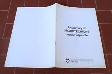 Brochure microtecnica summary usato  Settimo Torinese