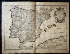 Carte ancienne espagne d'occasion  Moëlan-sur-Mer