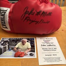 Usado, Guante Oficial Jake LaMotta "RAGING BULL" AUTO Everlast / Great Moments Certificado de Autenticidad segunda mano  Embacar hacia Argentina