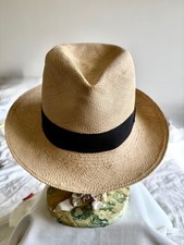 Chapéu Fedora Panamá Genuíno Tecido à Mão no Equador Tamanho 56, MED, 7 EUC MSRP: US$ 279 comprar usado  Enviando para Brazil