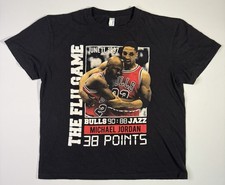 Camiseta masculina Michael Jordan Flu Game XL Black Bulls 1997 SunA Tag gráfica comprar usado  Enviando para Brazil