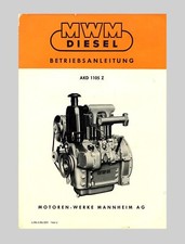 Usado, MWM Diesel Motor AKD 1105 Z Betriebsanleitung Original 1964 comprar usado  Enviando para Brazil