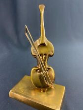 Violino violoncelo tema esculpido em bronze assinado Yves Löhe comprar usado  Enviando para Brazil