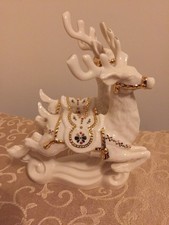 Usado, Estatueta Lenox Dash Away All Donner and Blitzen com caixa 2 chifres reparados comprar usado  Enviando para Brazil