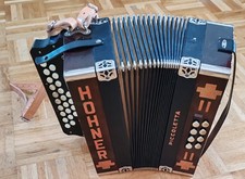 Harmonika Ziehharmonika Knopfakkordeon Hohner Piccoletta comprar usado  Enviando para Brazil