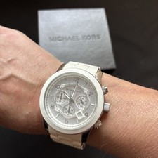 Relógio unissex Michael Kors MK8108 Runway branco cronógrafo comprar usado  Enviando para Brazil