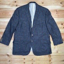 Blazer Tom James Executive Collection 42R azul janela mistura de lã feito em união comprar usado  Enviando para Brazil