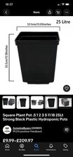 Litre square plastic for sale  TAMWORTH