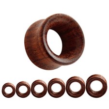 CHERRY WOOD Túneis de Orelha de Madeira Piercing Macas Plugues de Joalheria Madeira TU186, usado comprar usado  Enviando para Brazil