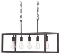 Candelabro Home Decorators Boswell quarto 5 luzes angustiado ilha preta comprar usado  Enviando para Brazil