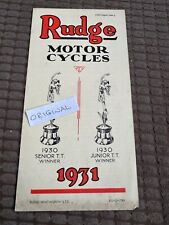 Rudge motor cycles for sale  HOCKLEY