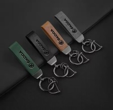 Skoda keyring leather for sale  LONDON