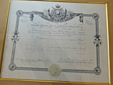 1821 diplôme chevalier d'occasion  Morestel