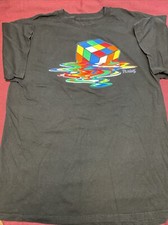 Camiseta masculina grande Melting Rubiks CUBE preta Big Bang Sheldon 100% algodão comprar usado  Enviando para Brazil