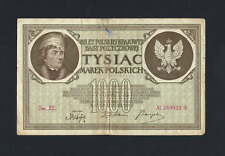Używany, POLSKA KRAJOWA KASA POZYCZKOWA -POLONIA 1000 MAREK POLSKICH 17/05/1919 P.22 na sprzedaż  Wysyłka do Poland