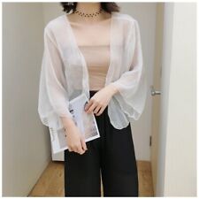 Cardigã Casual Summer Shrug Bolero Capelet Cape Jacket Lady New Chiffon Beach comprar usado  Enviando para Brazil