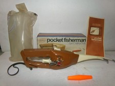 VINTAGE PAPAIL BOLSO PESCADOR VARA/MOLINETE COM CAIXA E PAPÉIS comprar usado  Enviando para Brazil