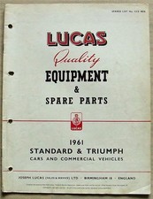 Lucas standard triumph for sale  LEICESTER