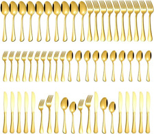 Gold silverware set for sale  Shipping to Ireland