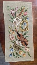 Capa de banco de piano vintage Needlepoint ou parede pendurada 13” X 36” comprar usado  Enviando para Brazil