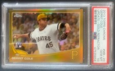 2013 TOPPS ATUALIZAÇÃO CROMADA GERRIT COLE #MB-20 REFRATOR DE OURO RC GEM ESTADO PERFEITO PSA 10 comprar usado  Enviando para Brazil
