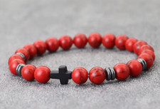Bracelet perles howlite d'occasion  Bordeaux-