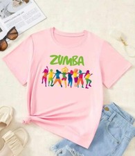 Usado, Camiseta Zumba com estampa de retrato gola redonda, casual manga curta feminina tamanho: M comprar usado  Enviando para Brazil