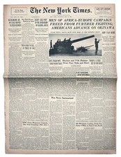 12 de maio de 1945 New York Times cessar-fogo europeu, usado comprar usado  Enviando para Brazil