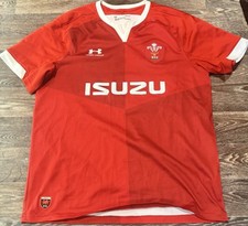 Camisa de Rugby do País de Gales Home 2018/2019 - L - Isuzu (LG/G/L/50-52), usado comprar usado  Enviando para Brazil