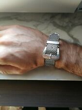 BALI BIG BUCKLE BELT CUFF BRACELET STERLING SILVER 925 WOVEN ARMBAND ARGENTO , usado comprar usado  Enviando para Brazil