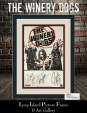 Usado, Fotografia emoldurada personalizada 16x11 The Winery Dogs banda completa autografada JSA comprar usado  Enviando para Brazil