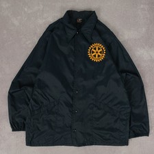 Jaqueta Coach Vintage Anos 90 Rotary International G Fabricada nos EUA Masculina Azul Marinho  comprar usado  Enviando para Brazil