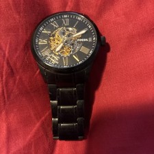 Relógio preto Fossil Skeleton automático masculino resistente à água e analógico usado. BQ-2243.. comprar usado  Enviando para Brazil