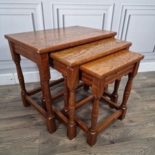 Vintage nest oak for sale  SPILSBY