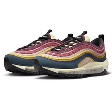 NIKE Męskie 9.5US Wmns Air Max 97 Se Sztruks Ciemnozielone/Jasnożółte/Różowe/Fioletowe W na sprzedaż  Wysyłka do Poland