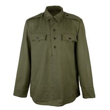 Camisa verde oliva exército búlgaro era soviética original - Pulôver meio botão para baixo comprar usado  Enviando para Brazil