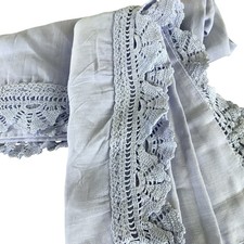 Par de fronhas de linho Bella Notte borda de crochê azul bebê tamanho padrão comprar usado  Enviando para Brazil